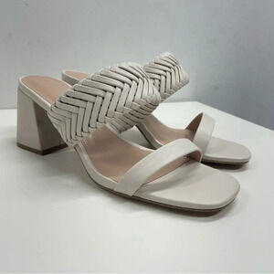 BCBGeneration Cream Block Heel Sandals